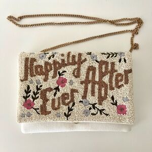 Embroidered Floral Beaded Clutch